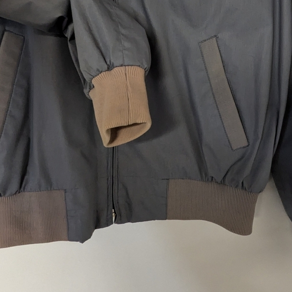 1980s Vintage Members Only Bomber Jacket Grey on grey - Picture 2 of 8